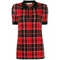 Marni Camisa polo de tricô xadrez - Vermelho