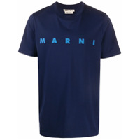 Marni Camiseta com estampa de logo - Azul