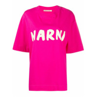 Marni Camiseta com estampa de logo - Rosa