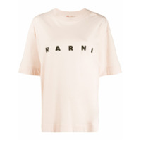 Marni Camiseta oversized com logo - Rosa