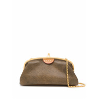 Marni Clutch com logo gravado - Marrom