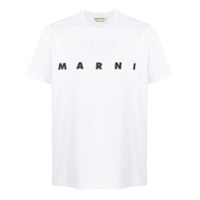 Marni logo-print cotton T-shirt - Branco