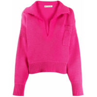 Marni Suéter polo de tricô - Rosa