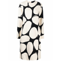 Marni Vestido de seda com estampa - Neutro