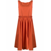 Marni Vestido evasê com botões - Laranja