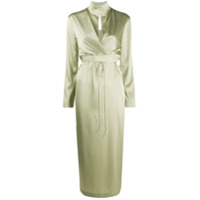 Materiel Vestido envelope midi - Verde