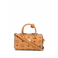 MCM Bolsa tote com estampa de logo - Marrom