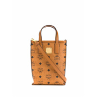 MCM Bolsa tote com estampa de logo - Marrom
