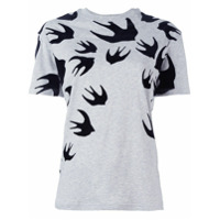 McQ Swallow Camiseta com aplicações - Cinza