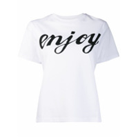 McQ Swallow Camiseta Enjoy - Branco