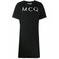 McQ Swallow Vestido reto com logo - Preto