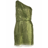 Michelle Mason Vestido ombro único - Verde