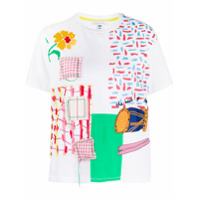 Mira Mikati patchwork print T-shirt - Branco