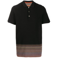 Missoni Camisa polo com barra listrada - Preto