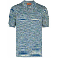 Missoni Camisa polo com listras - Azul
