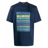 Missoni chevron-print T-shirt - Azul