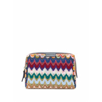 Missoni Clutch com bordado chevron - Azul