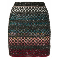 Missoni Saia metálica de tricô - Vermelho