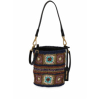Miu Miu Bolsa bucket de crochê - Preto