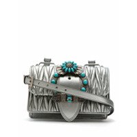 Miu Miu Bolsa tiracolo de couro - Cinza