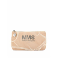 MM6 Maison Margiela Clutch com logo - Marrom