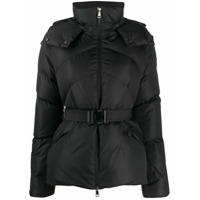 Moncler belted-waist padded jacket - Preto
