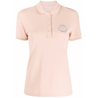 Moncler Camisa polo com patch logo - Rosa