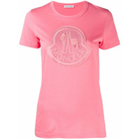 Moncler Camiseta com placa de logo - Rosa