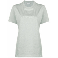 Moncler Camiseta de algodão com logo - Cinza