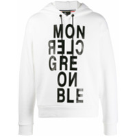 Moncler Grenoble printed logo hoodie - Branco