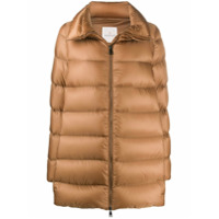 Moncler high neck padded coat - Marrom
