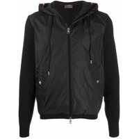 Moncler hooded zip-up jacket - Preto