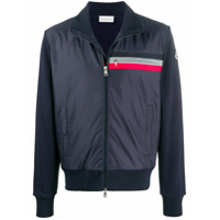 Moncler Jaqueta bomber com listras - Azul