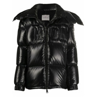 Moncler Jaqueta matelassê com capuz - Preto