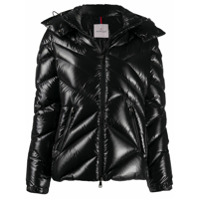 Moncler Jaqueta matelassê com capuz - Preto