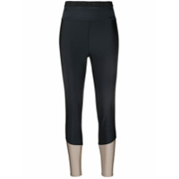Moncler Legging com estampa de logo - Azul