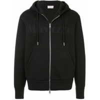 Moncler logo-print cotton hoodie - Preto