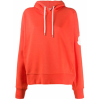 Moncler logo print hoodie - Laranja