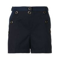 Moncler Short com botões decorativos - Azul