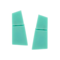 Monies Par de brincos geométricos - Verde