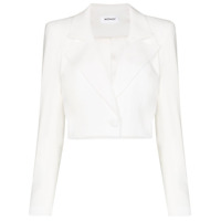 Mônot Blazer cropped de seda - Branco