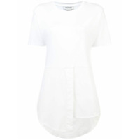 Monse Camiseta com barra assimétrica - Branco