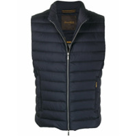 Moorer Colete matelassê com zíper - Azul