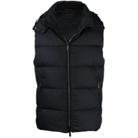Moorer quilted hooded gilet - Azul