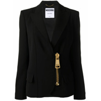 Moschino Blazer slim com zíper - Preto