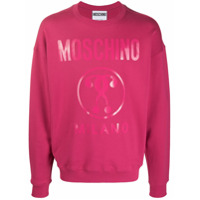 Moschino Blusa de moletom com logo - Rosa