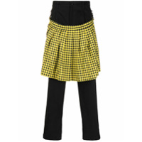 Moschino Calça jeans xadrez - Preto