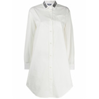 Moschino Camisa longa com bordado - Branco