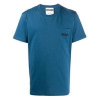 Moschino Camiseta com logo bordado - Azul