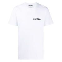 Moschino Camiseta com logo bordado - Branco